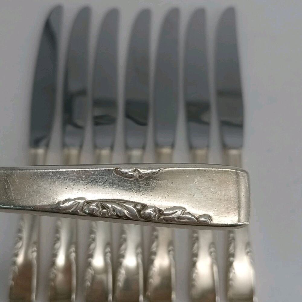 8X BK Proposal Dinner Butter Knives Silverplate 1881 Rogers Oneida Ltd 1954 Vtg